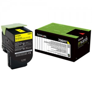 Genuine Lexmark 708HY HY Yellow Toner - 3,000 pages