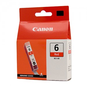 Genuine Canon BCI-6R Red Ink Tank - 100 pages