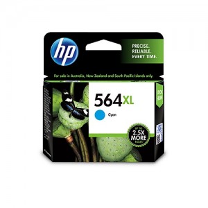 Genuine HP #564XL Cyan Ink Cartridge - 750 pages