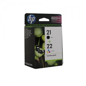 Genuine HP #21 & #22 Combo Pack (C9351AA & C9352AA) - black, 185 pages and colour 170 pages