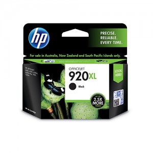 Genuine HP #920XL Black High Yield Ink Cartridge - 1,200 pages