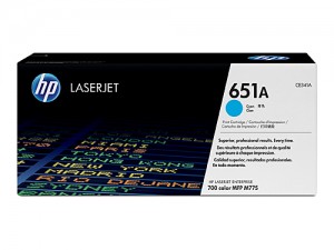 Genuine HP CE341A No.651A Cyan Toner Cartridge - 16,000 pages
