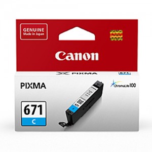 Genuine Canon CLI671 Cyan Ink Cartridge