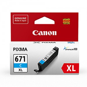 Genuine Canon CLI671XL Cyan Ink Cartridge