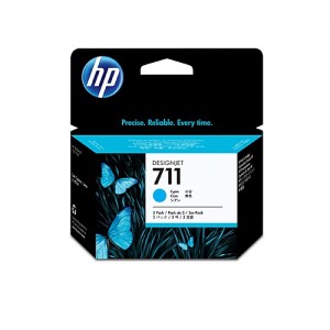 Genuine HP #711 29ml Cyan Ink Cartridge 3 Pk -