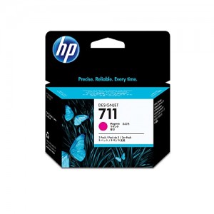 Genuine HP #711 29ml Magenta Ink Cartridge 3 Pk -