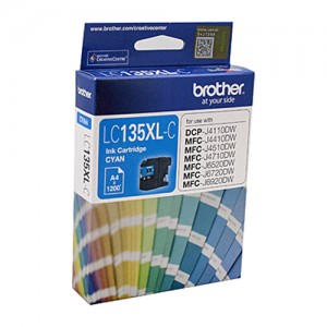Genuine Brother LC-135XL Cyan Ink Cartridge - up to 1200 pages