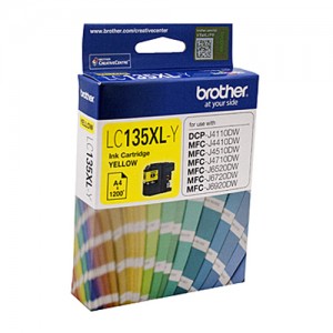 Genuine Brother LC-135XL Yellow Ink Cartridge - up to 1200 pages