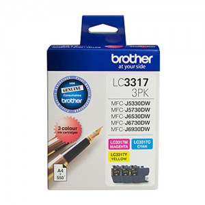 Genuine Brother LC3317 CMY Colour Pack - 550 pages each