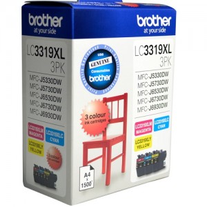 Genuine Brother LC3319 CMY Colour Pack - 1,500 pages each