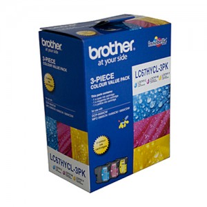 Genuine Brother LC-67CL3PK Cyan, Magenta & Yellow Colour Pack High Capacity - 750 pages each