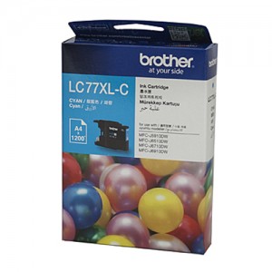 Genuine Brother LC-77XL Cyan Ink Cartridge - 1,200 pages