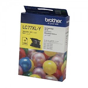 Genuine Brother LC-77XL Yellow Ink Cartridge - 1,200 pages