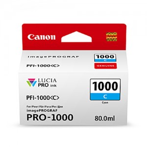 Genuine Canon PFI1000 Cyan Ink Cartridge