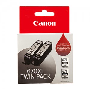 Genuine Canon PGI670XL Black Ink Twin Pack -