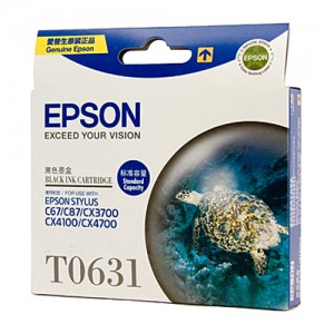 Genuine Epson T0631 Black Ink Cartridge - 250 pages