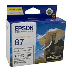 Genuine Epson T0870 Gloss Optimiser Ink Cartridge - 3,165 pages
