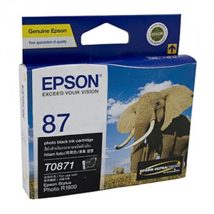 Genuine Epson T0871 Photo Black Ink Cartridge - 5,630 pages