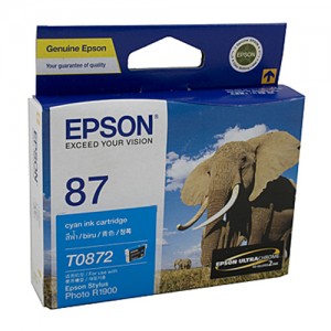 Genuine Epson T0872 Cyan Ink Cartridge - 915 pages