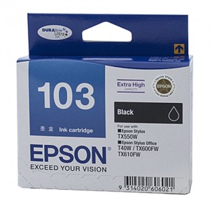 Genuine Epson T1031 (103N) H/Y Black Ink Cartridge - 995 pages
