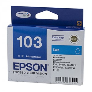 Genuine Epson T1032 (103N) H/Y Cyan Ink Cartridge - 815 pages