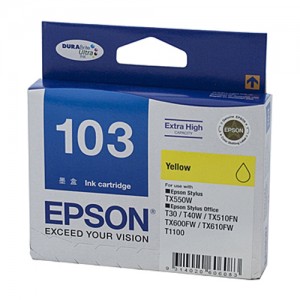 Genuine Epson T1034 (103N) H/Y Yellow Ink Cartridge - 815 pages
