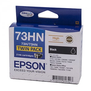 Genuine Epson T1051 (73N) High Yield Black Twin Pack Ink Cartridge
