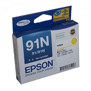 Genuine Epson T1074 (91N) Yellow Ink Cartridge - 215 pages