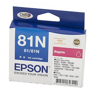 Genuine Epson T1113 (81N) Magenta Ink Cartridge (replaces T0813) - 805 pages