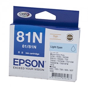 Genuine Epson T1115 (81N) Light Cyan Ink Cartridge (replaces T0815) - 805 pages