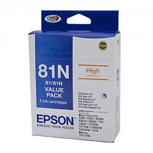 Genuine Epson 81N HY Ink Value Pack (contains B,C,M,Y,LC,LM)