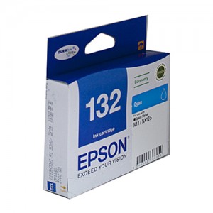Genuine Epson T1322 (132) Cyan Ink Cartridge - 200 pages