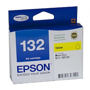 Genuine Epson T1324 (132) Yellow Ink Cartridge - 200 pages