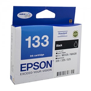 Genuine Epson T1331 (133) Black Ink Cartridge - 255 pages