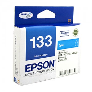 Genuine Epson T1332 (133) Cyan Ink Cartridge - 300 pages