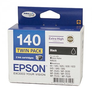 Genuine Epson 140 Black Twin Pack