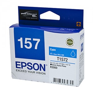 Genuine Epson T1572 Cyan Ink Cartridge -