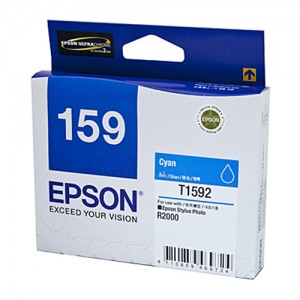 Genuine Epson T1592 Cyan Ink Cartridge -