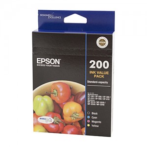 Genuine Epson 200 4 Ink Value Pack