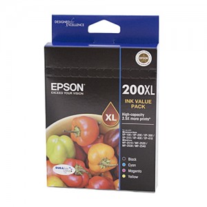 Genuine Epson 200 4 HY Ink Value Pack