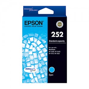 Genuine Epson 252 Cyan Ink Cartridge