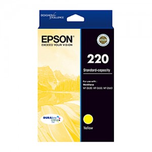 Genuine Epson 220 Yellow Ink Cartridge