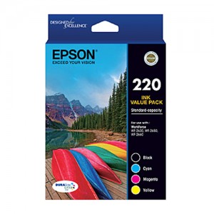 Genuine Epson 220 4 Ink Value Pack