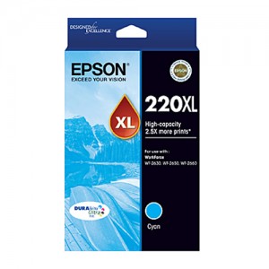 Genuine Epson 220 HY Cyan Ink Cartridge