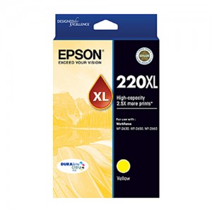 Genuine Epson 220 HY Yellow Ink Cartridge