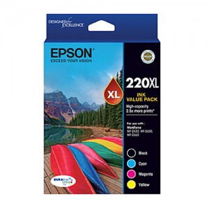 Genuine Epson 220 4 HY Ink Value Pack