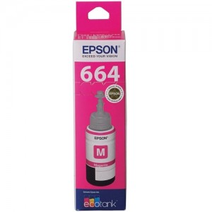 Genuine Epson T664 EcoTank Magenta Ink Bottle