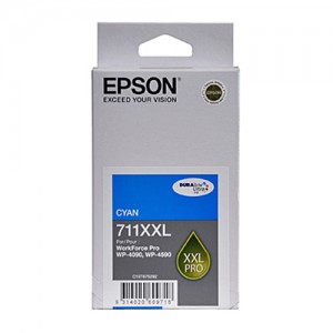 Genuine Epson 711XXL Cyan Ink Cartridge - 3,400 pages