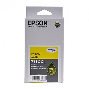 Genuine Epson 711XXL Yellow Ink Cartridge - 3,400 pages