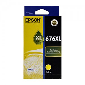 Genuine Epson 676XL Yellow Ink Cartridge - 1,200 pages